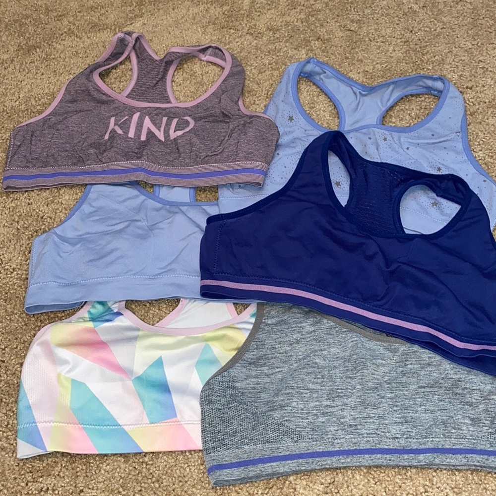Girls youth sport bras